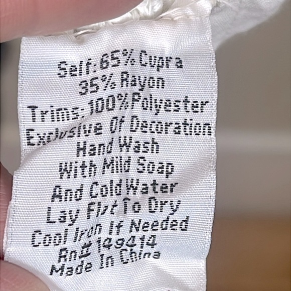 Johnny Was Biya  White Blouse with Elegant embroidery small - Picture 7 of 8